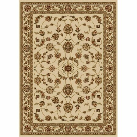 AURIC Como Rectangular Ivory Traditional Italy Area Rug, 7 ft. 9 in. W x 11 ft. H AU2643527